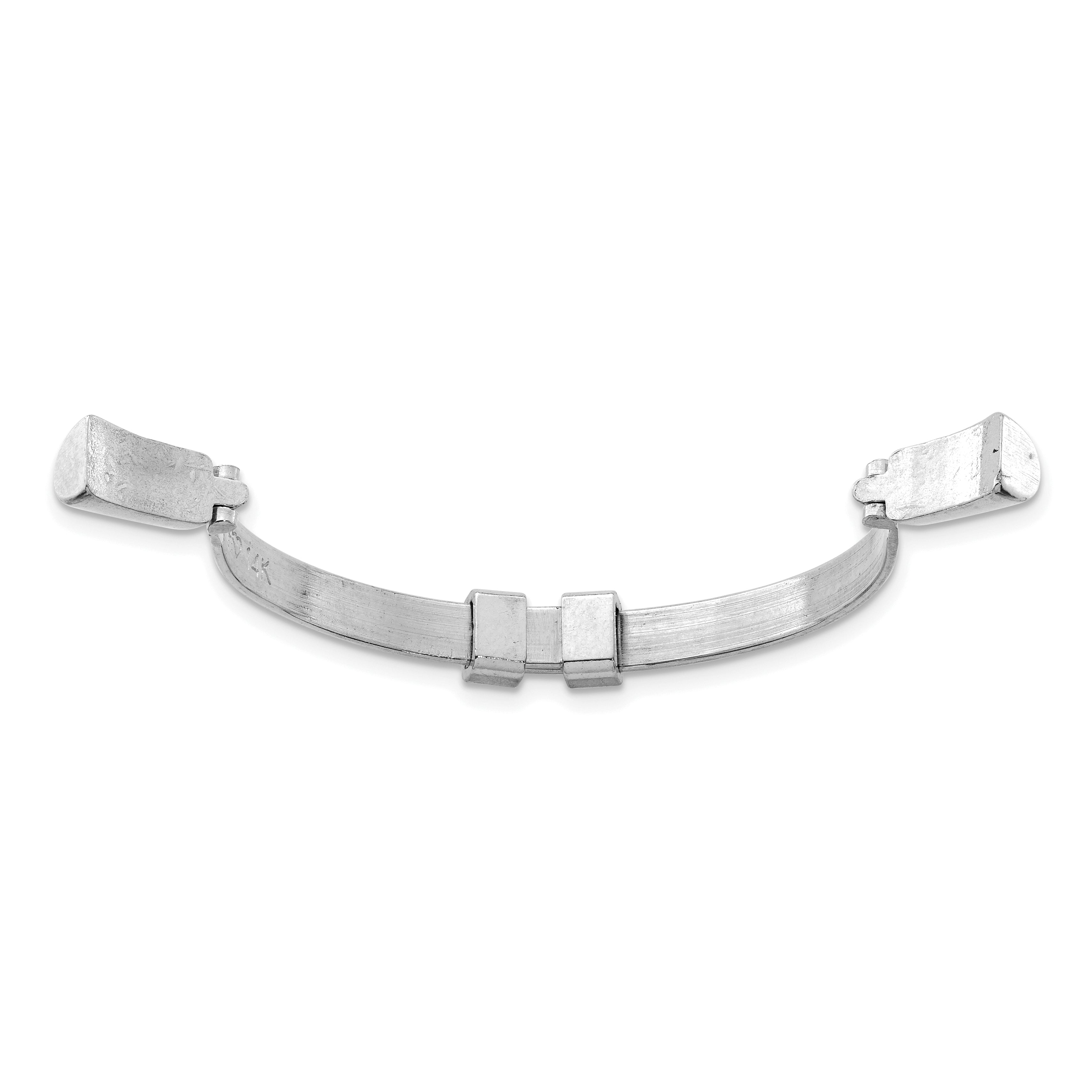 14k White Gold 2.6mm Finger Size 7-9 Adjusto Shank