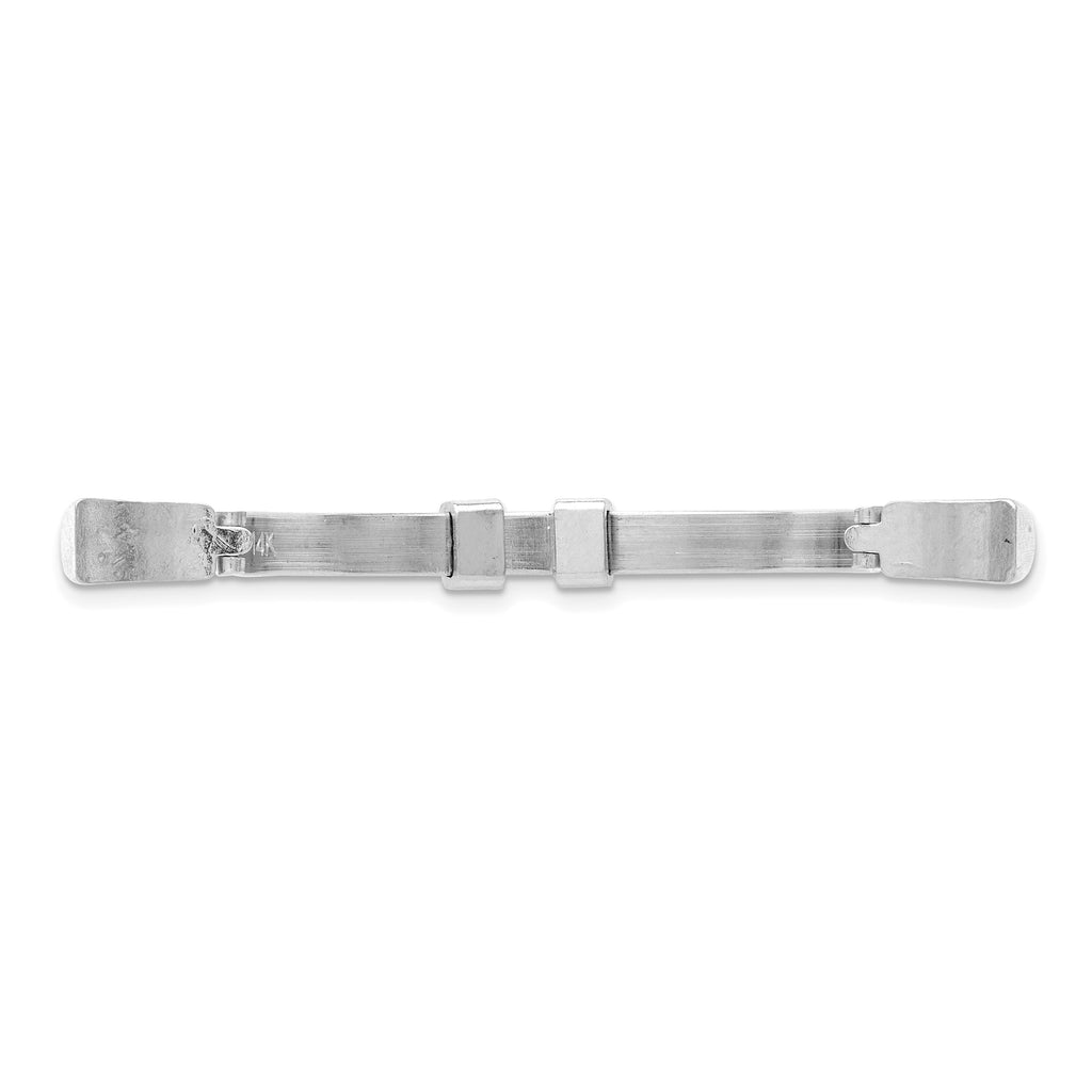 14k White Gold 2.6mm Finger Size 7-9 Adjusto Shank