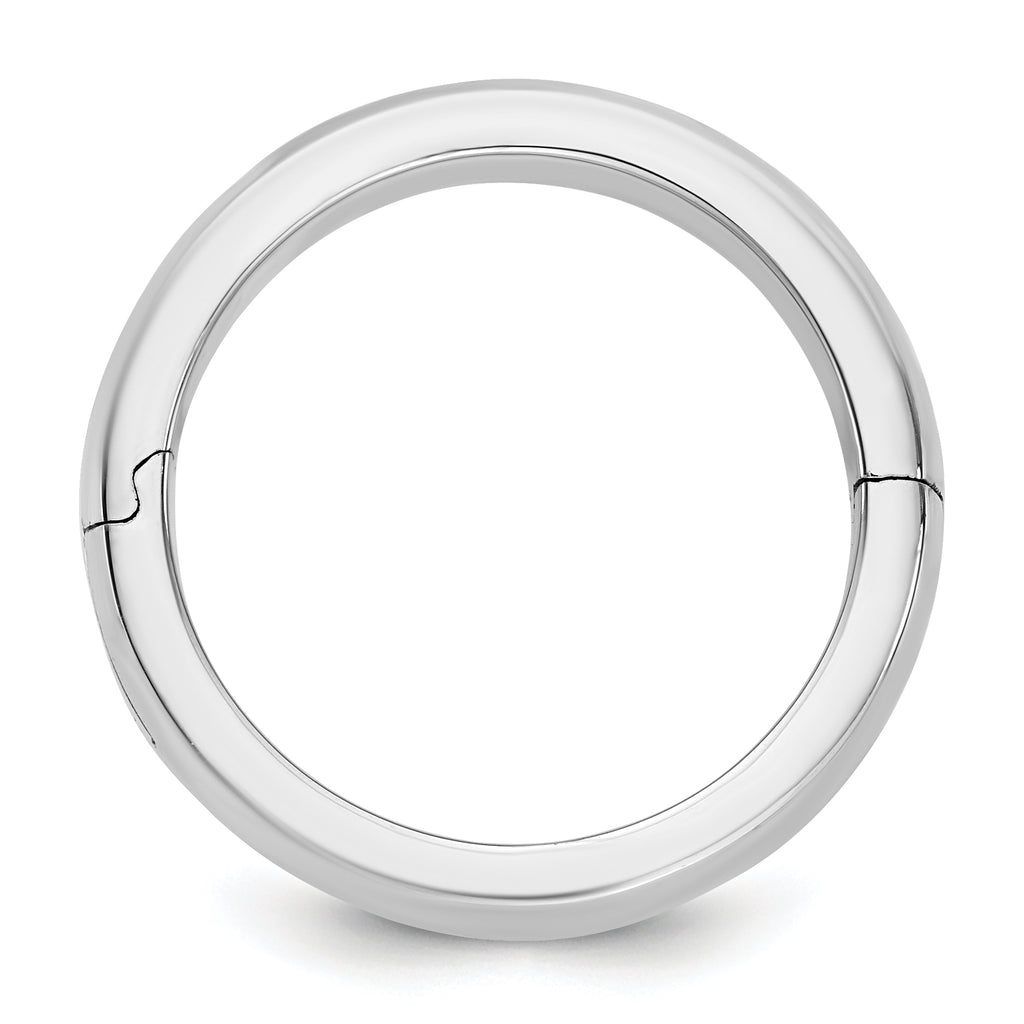 14kw CLIQ 4mm Hinged Half Round Wedding Band