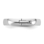 14kw CLIQ 4mm Hinged Half Round Wedding Band