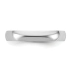 14K White Gold Half-Round Wedding Band 4mm