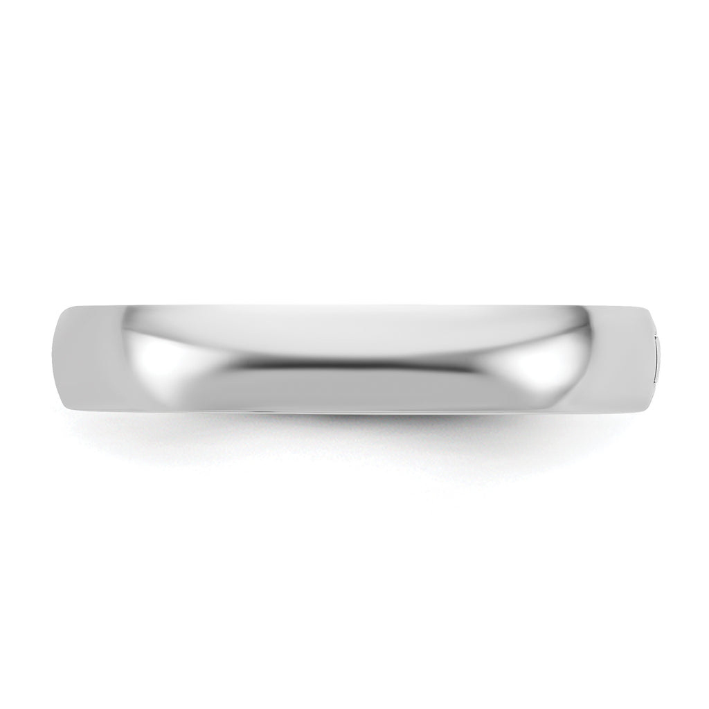 14kw CLIQ 4mm Hinged Half Round Wedding Band