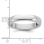 14K White Gold Half-Round Wedding Band 4mm