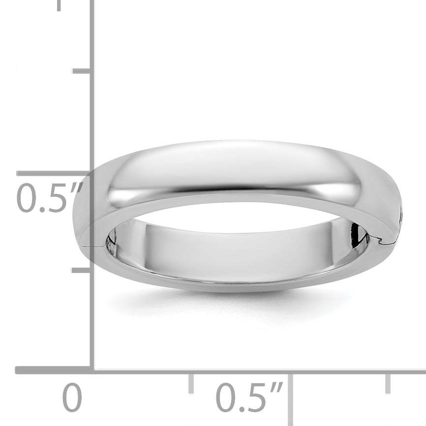 14K White Gold Half-Round Wedding Band 4mm