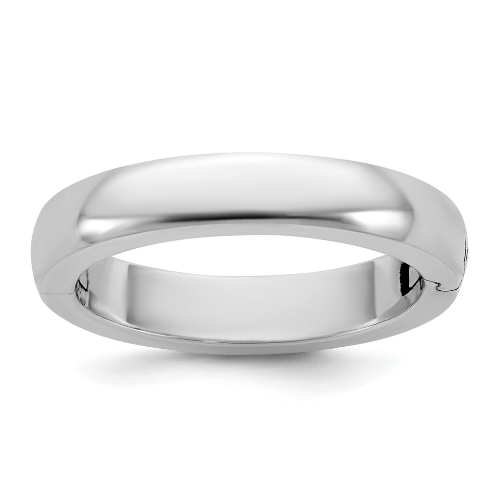 14kw CLIQ 4mm Hinged Half Round Wedding Band