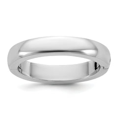 14kw CLIQ 4mm Hinged Half Round Wedding Band Size 12
