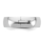 14kw CLIQ 6mm Hinged Half Round Wedding Band