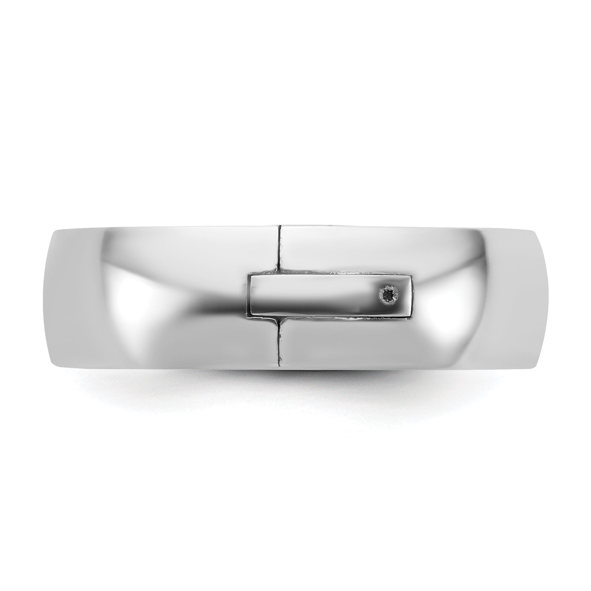 14kw CLIQ 6mm Hinged Half Round Wedding Band