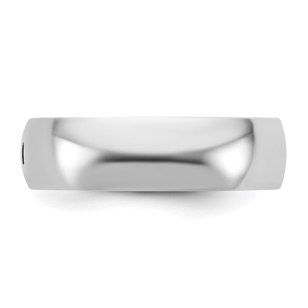 14kw CLIQ 6mm Hinged Half Round Wedding Band