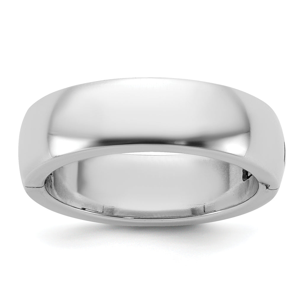 14kw CLIQ 6mm Hinged Half Round Wedding Band