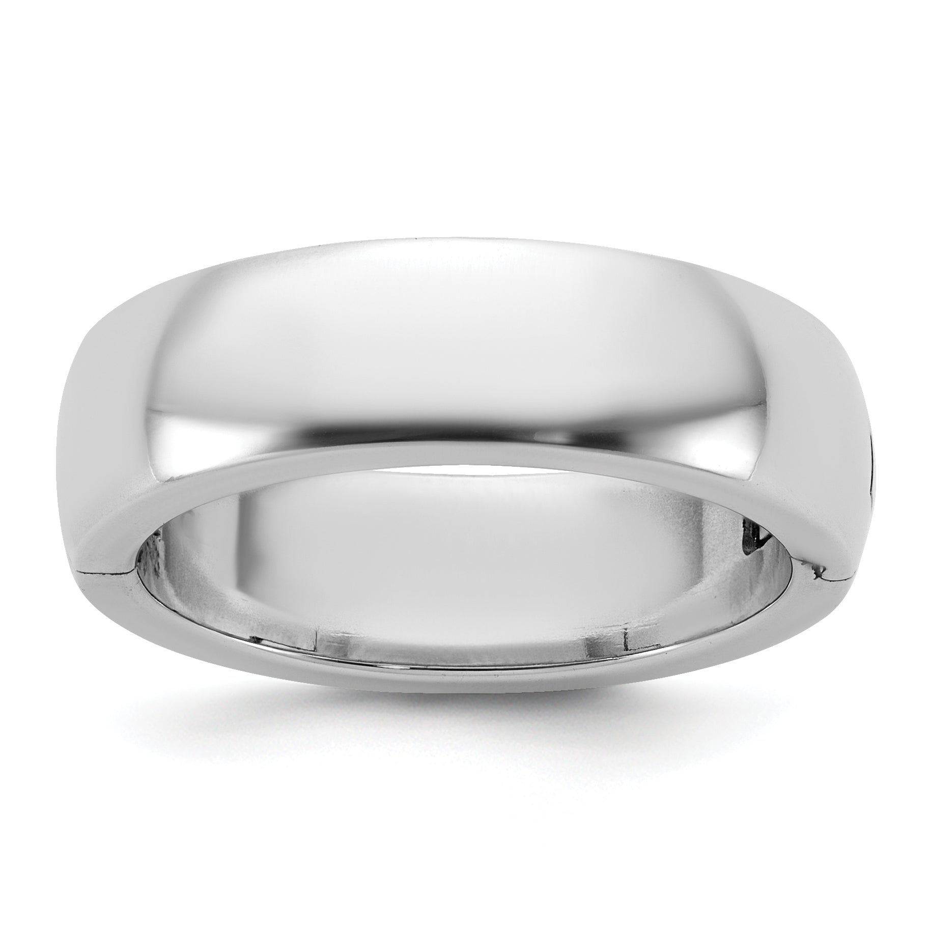 14kw CLIQ 6mm Hinged Half Round Wedding Band