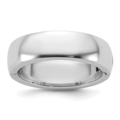 14kw CLIQ 6mm Hinged Half Round Wedding Band Size 12.5
