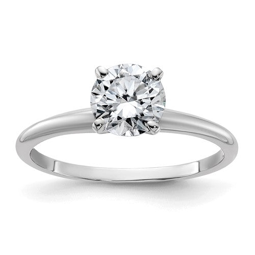 Lab-Grown Diamond Solitaire Engagement Ring in 14K White Gold (3 ct., VS+ F+), Size 7 - Sophia Jewelers