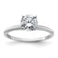 Round Lab-Grown Diamond Solitaire Engagement Ring in 14K White Gold (1 ct., VS+ F+), Size 7 - Sophia Jewelers