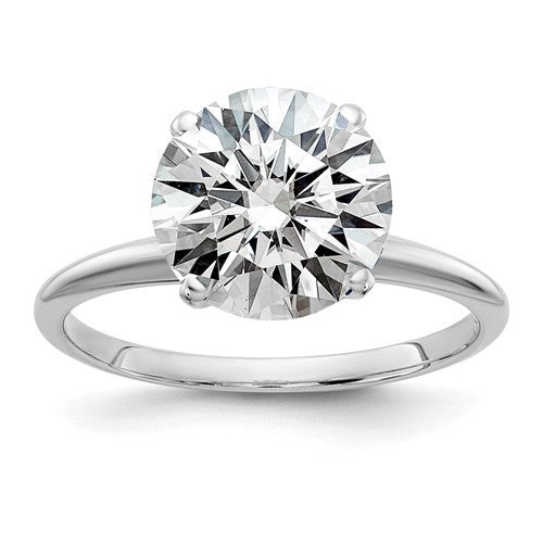 Round Lab-Grown Diamond Solitaire Engagement Ring in 14K White Gold (3 ct.), Size 7 - Sophia Jewelers
