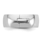14kw CLIQ 8mm Hinged Half Round Wedding Band