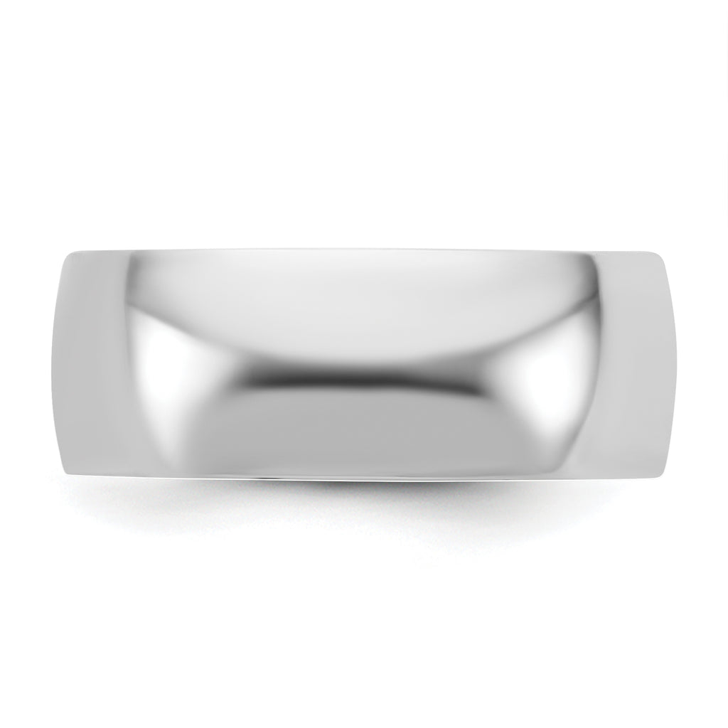 14kw CLIQ 8mm Hinged Half Round Wedding Band