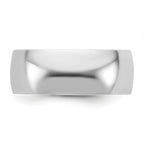 14kw CLIQ 8mm Hinged Half Round Wedding Band