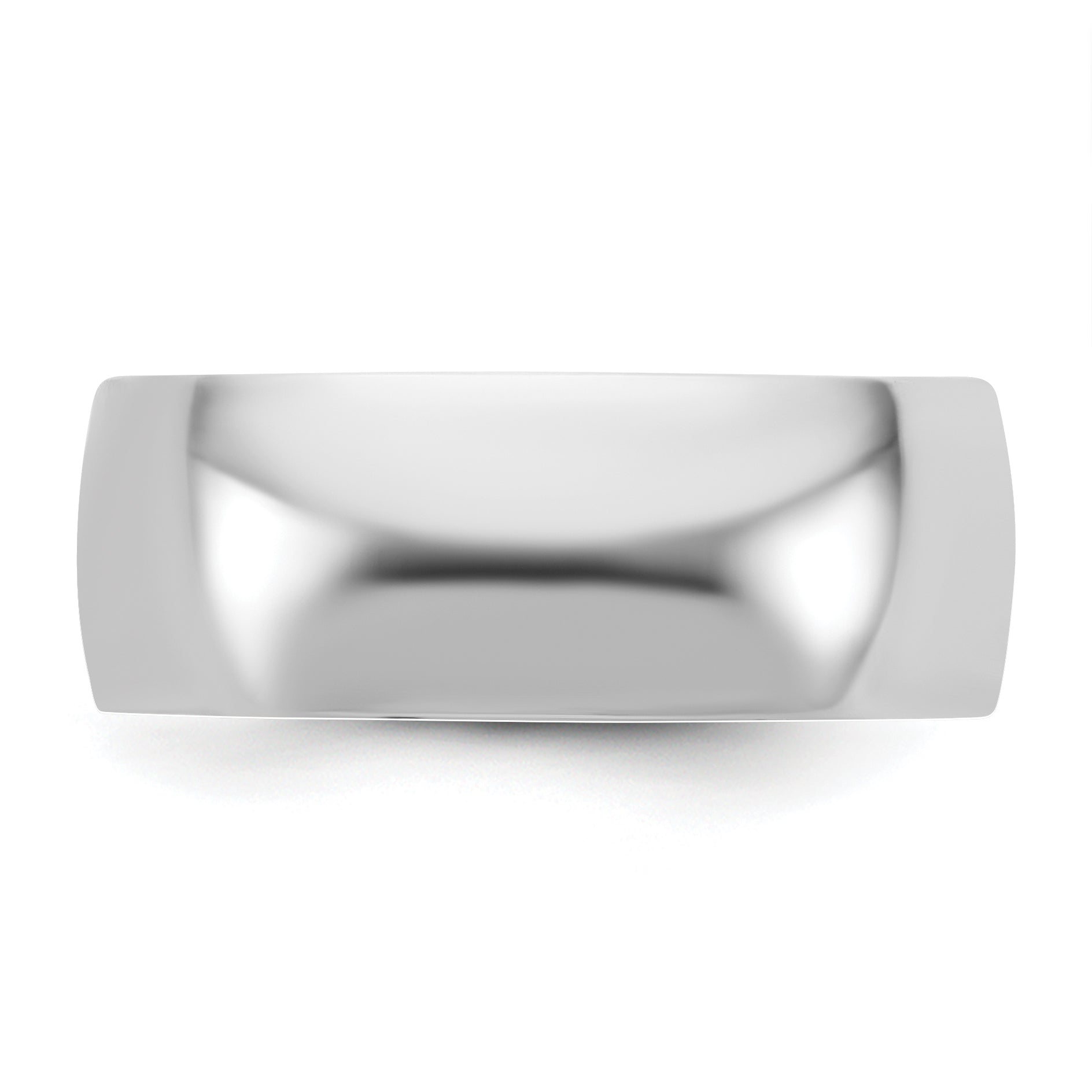 14kw CLIQ 8mm Hinged Half Round Wedding Band