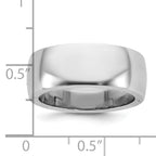14kw CLIQ 8mm Hinged Half Round Wedding Band