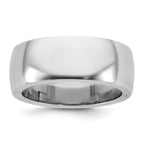 14kw CLIQ 8mm Hinged Half Round Wedding Band