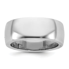 14kw CLIQ 8mm Hinged Half Round Wedding Band Size 12.5