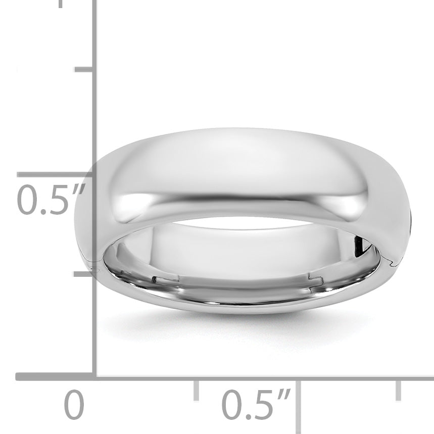 14kw CLIQ 6mm Hinged Comfort Fit Wedding Band Size 12.5
