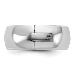 14kw CLIQ 8mm Hinged Comfort Fit Wedding Band Size 12.5