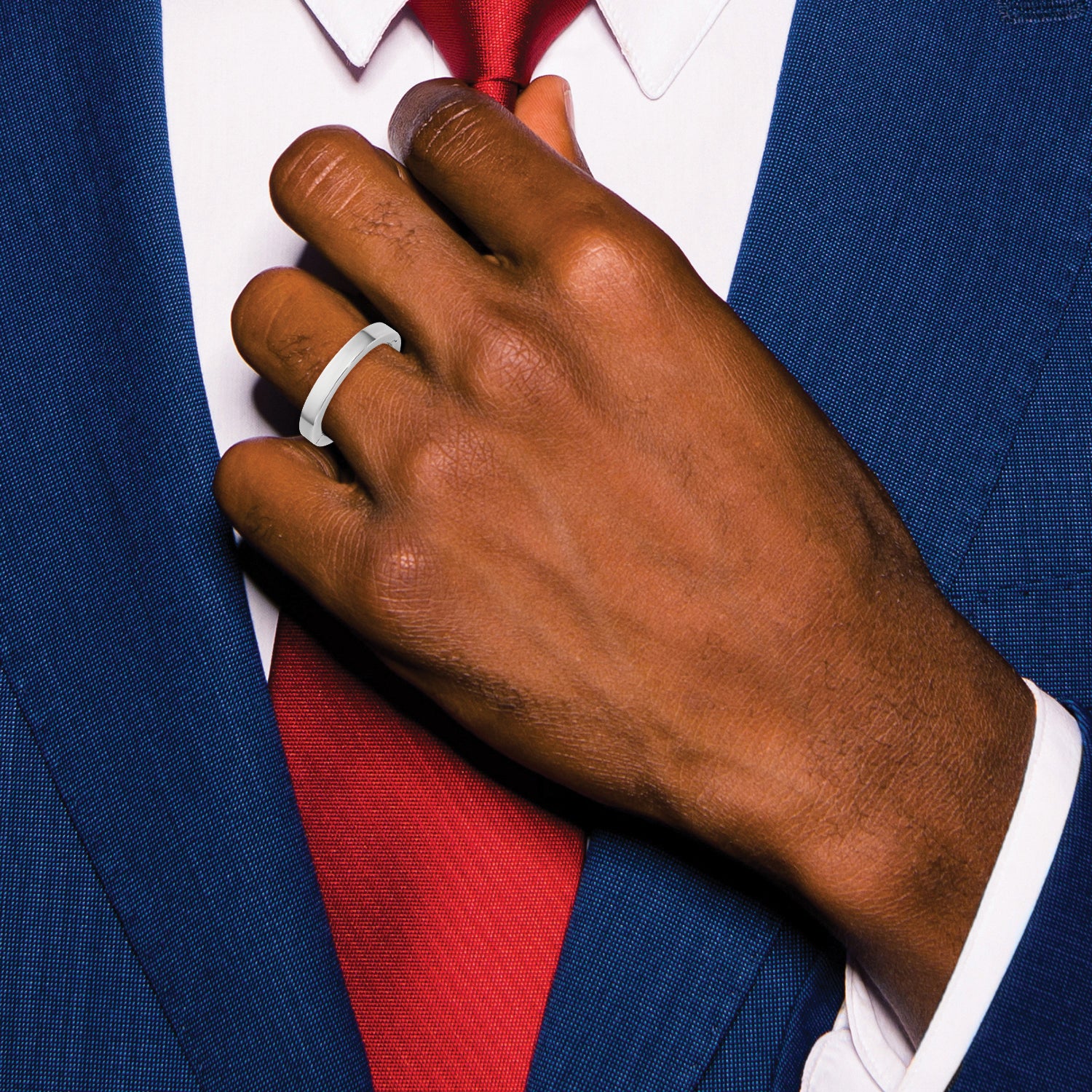 14kw CLIQ 3mm Hinged Flat Wedding Band