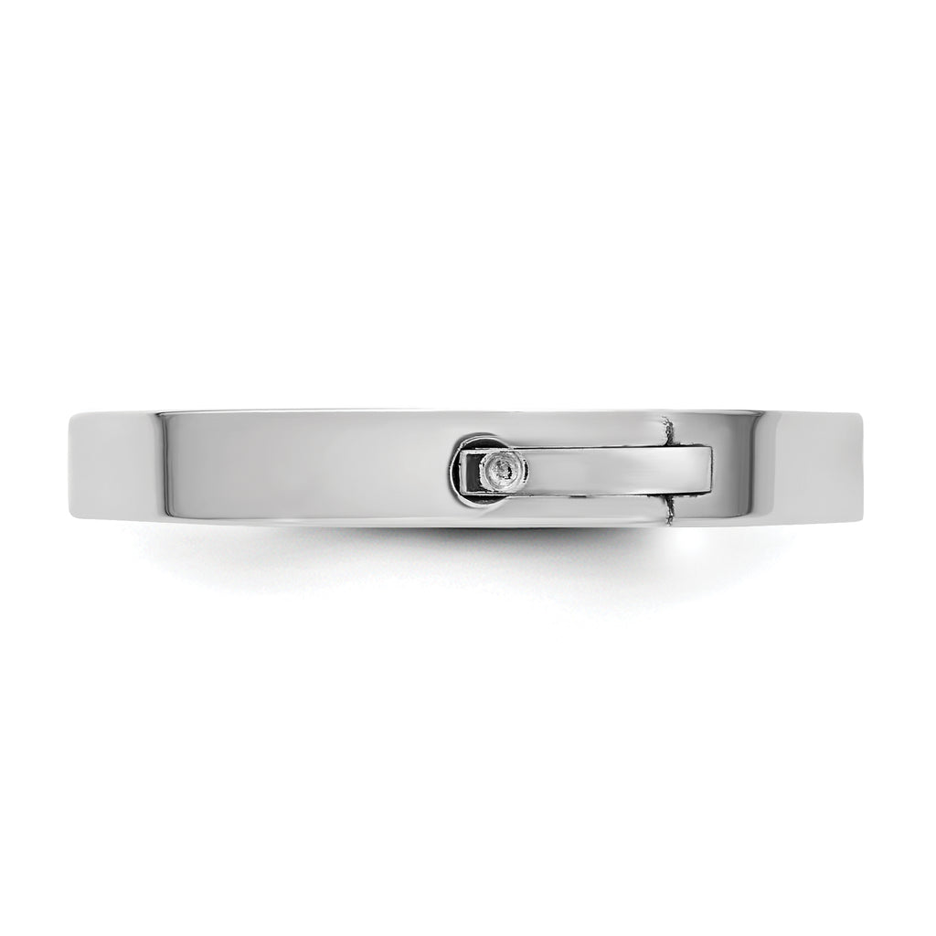14kw CLIQ 3mm Hinged Flat Wedding Band