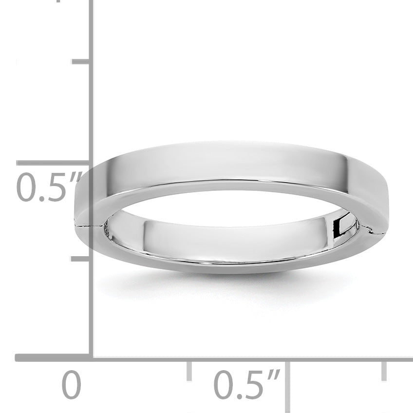 14kw CLIQ 3mm Hinged Flat Wedding Band Size 11