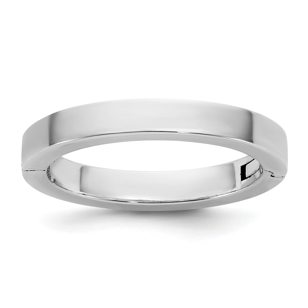 14kw CLIQ 3mm Hinged Flat Wedding Band
