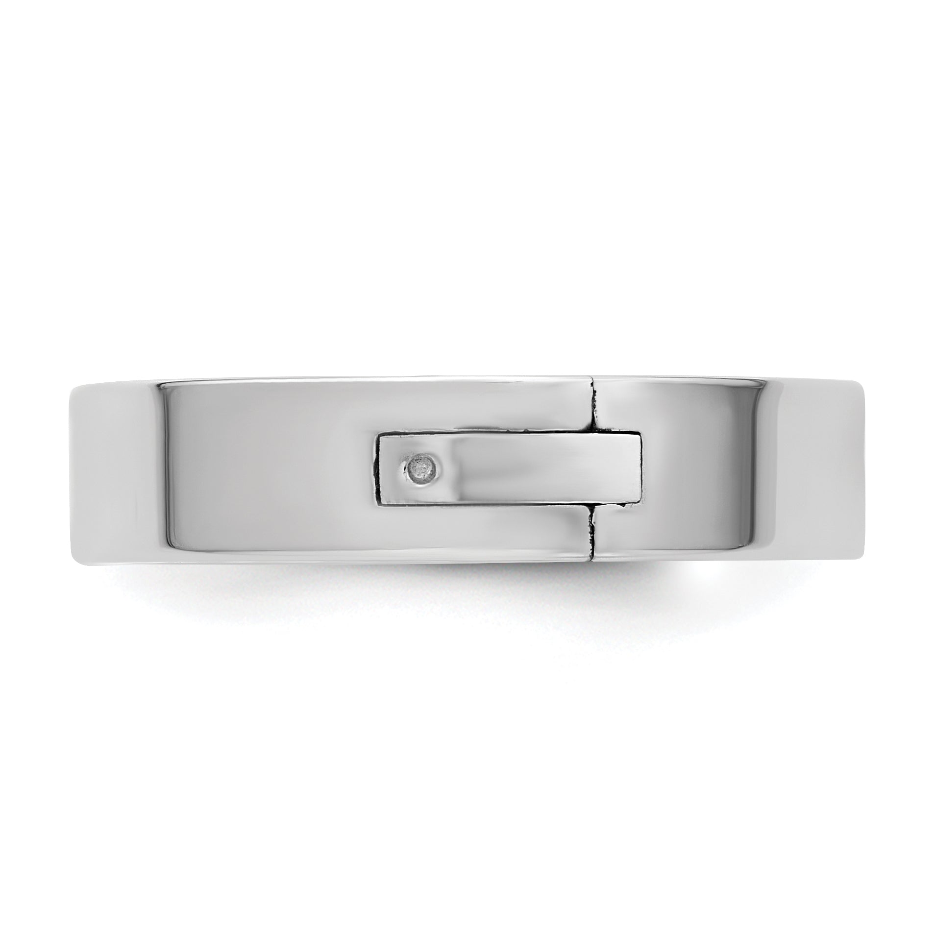 14kw CLIQ 5mm Hinged Flat Wedding Band Size 12.5