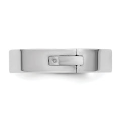 14kw CLIQ 5mm Hinged Flat Wedding Band Size 12.5