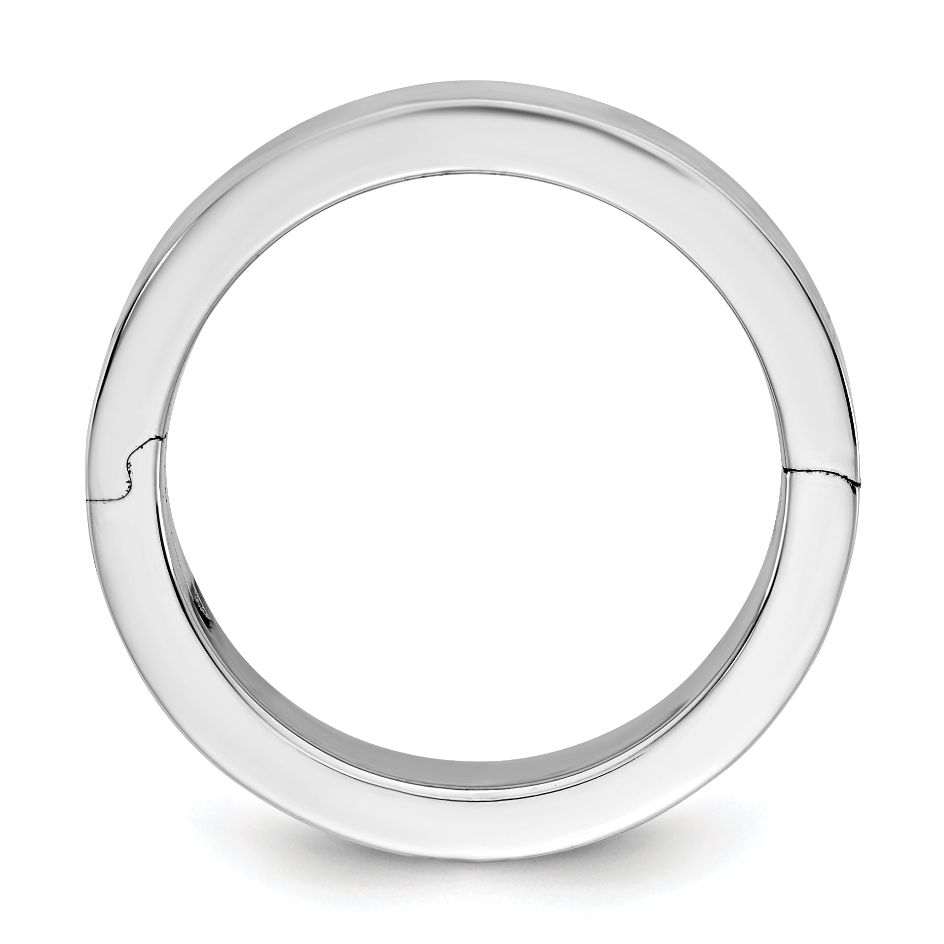 14kw CLIQ 6mm Hinged Flat Wedding Band Size 12.5