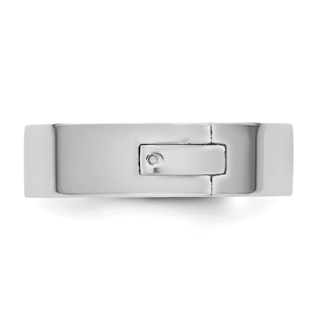 14kw CLIQ 6mm Hinged Flat Wedding Band