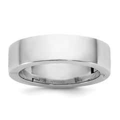 14kw CLIQ 6mm Hinged Flat Wedding Band Size 12.5