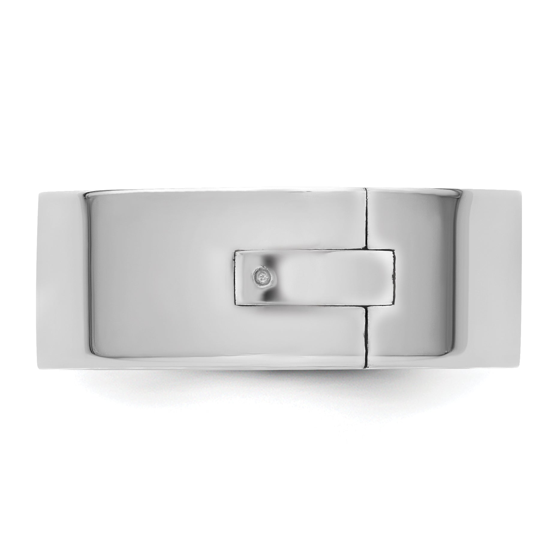 14kw CLIQ 8mm Hinged Flat Wedding Band Size 12.5