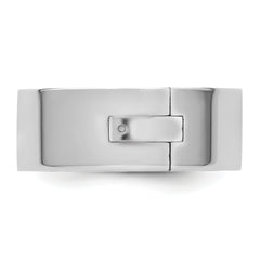 14kw CLIQ 8mm Hinged Flat Wedding Band Size 12.5