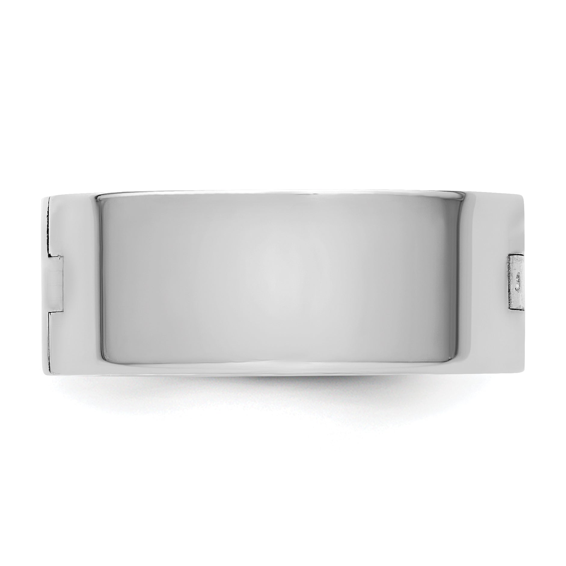 14kw CLIQ 8mm Hinged Flat Wedding Band Size 12.5