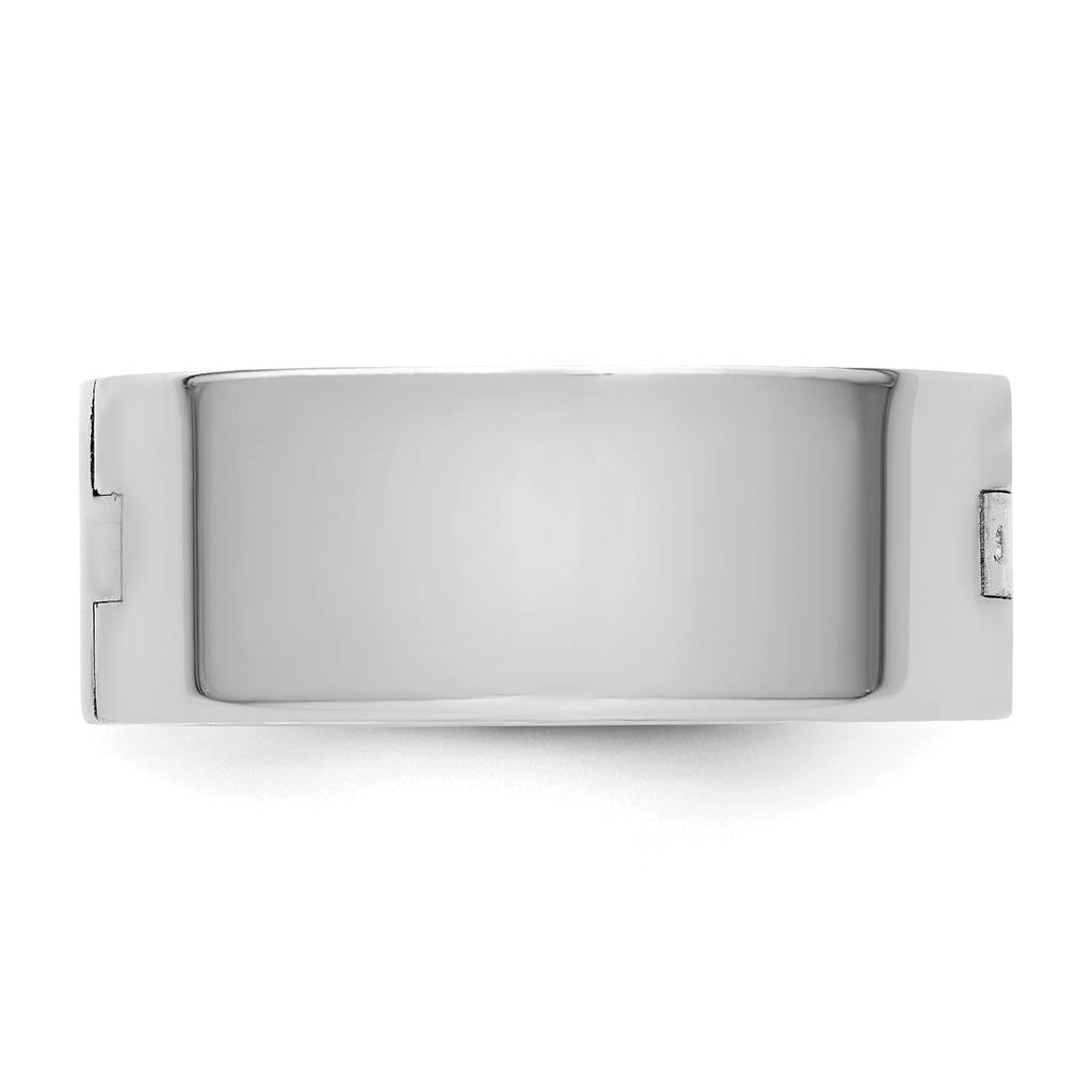 14kw CLIQ 8mm Hinged Flat Wedding Band