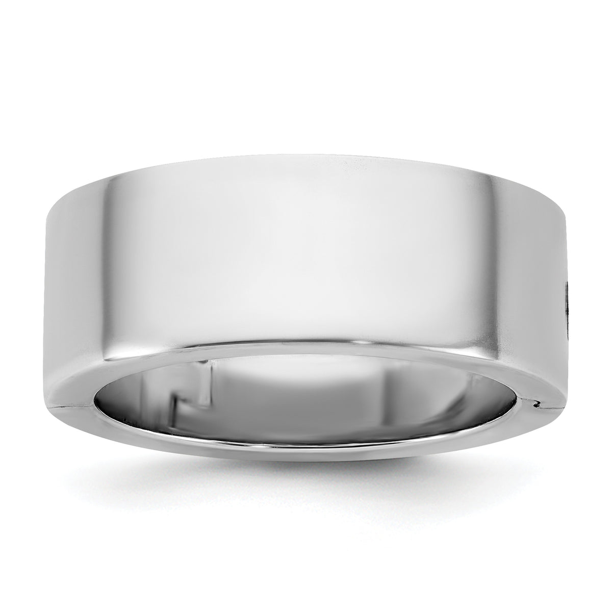 14kw CLIQ 8mm Hinged Flat Wedding Band Size 12.5