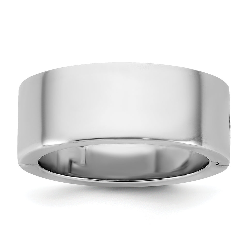 14kw CLIQ 8mm Hinged Flat Wedding Band