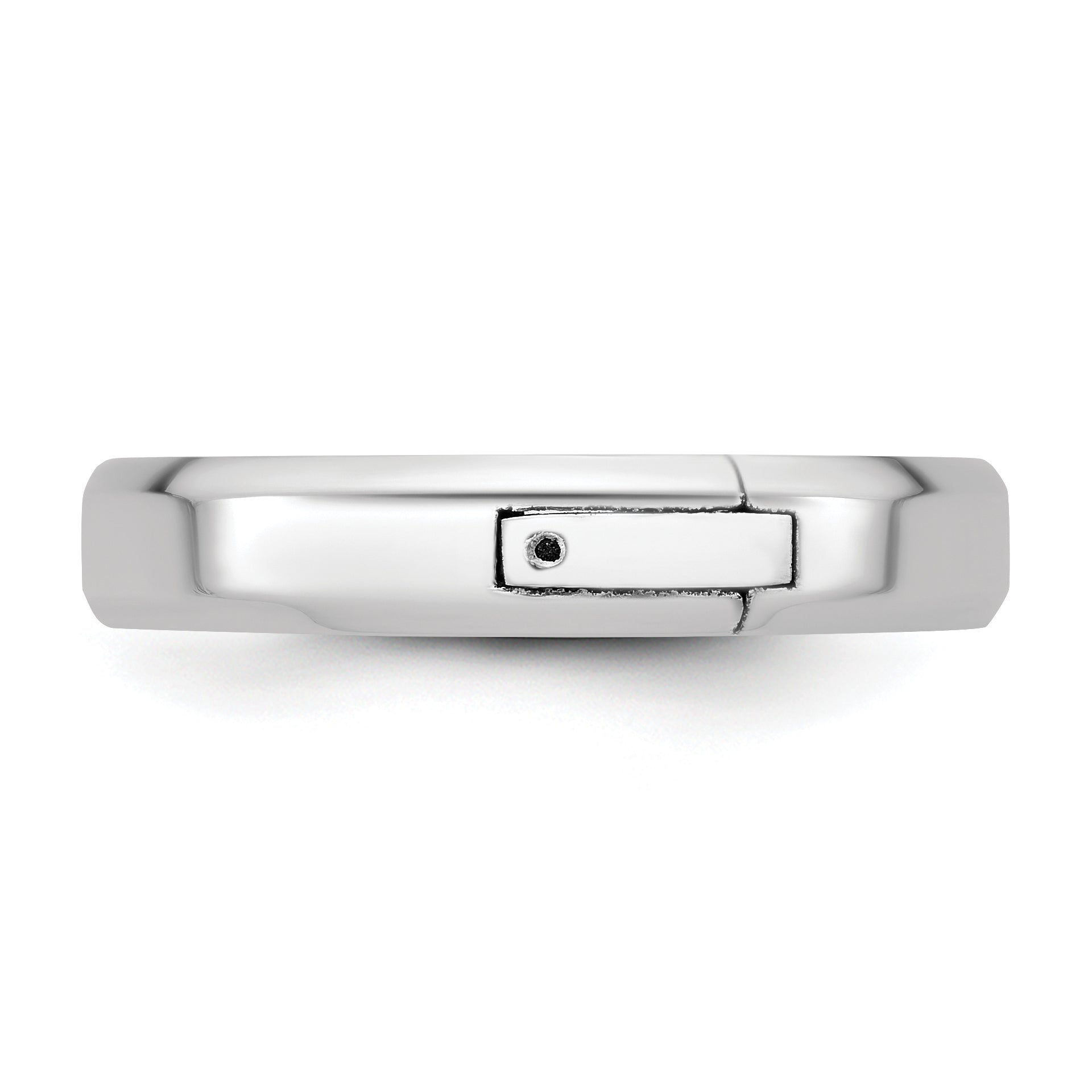 14kw CLIQ 4mm Hinged Beveled Edge Wedding Band Size 12