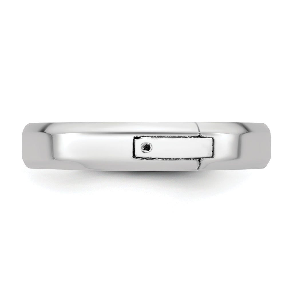 14kw CLIQ 4mm Hinged Beveled Edge Wedding Band
