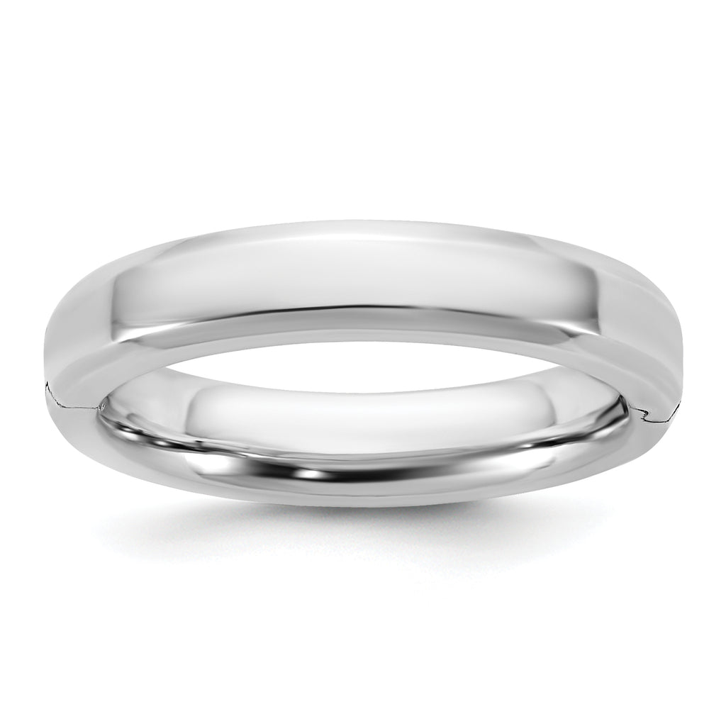 14kw CLIQ 4mm Hinged Beveled Edge Wedding Band