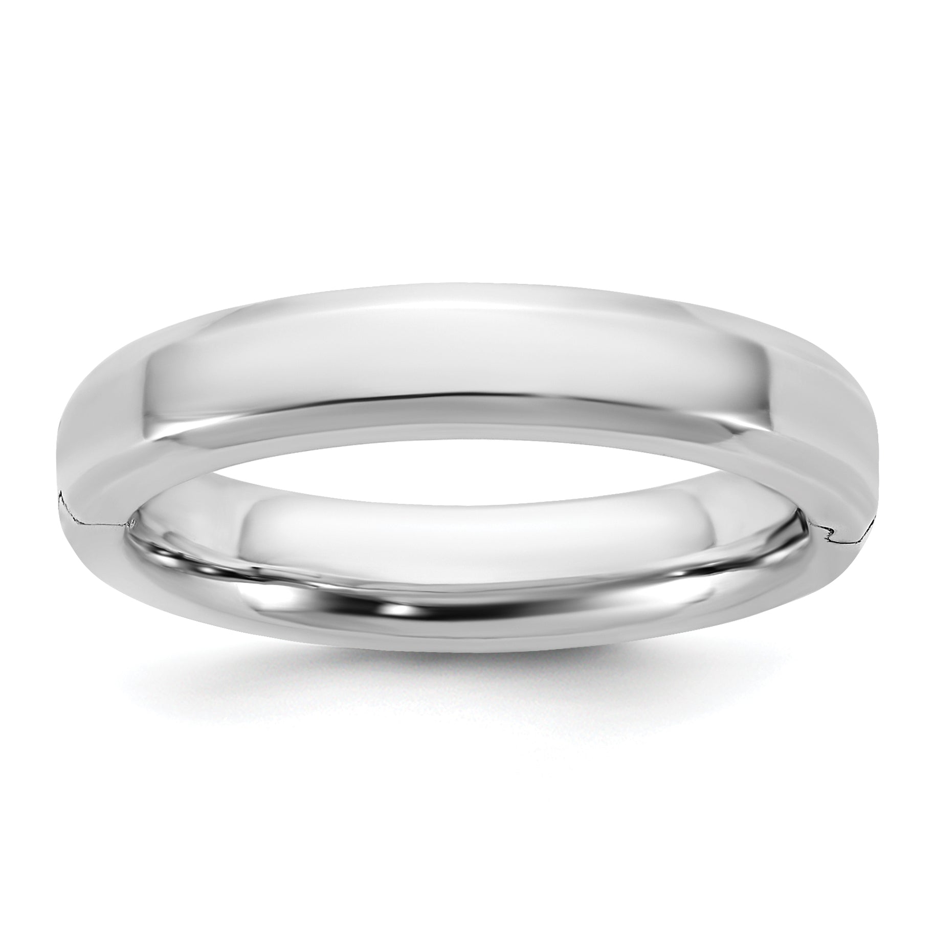 14kw CLIQ 4mm Hinged Beveled Edge Wedding Band