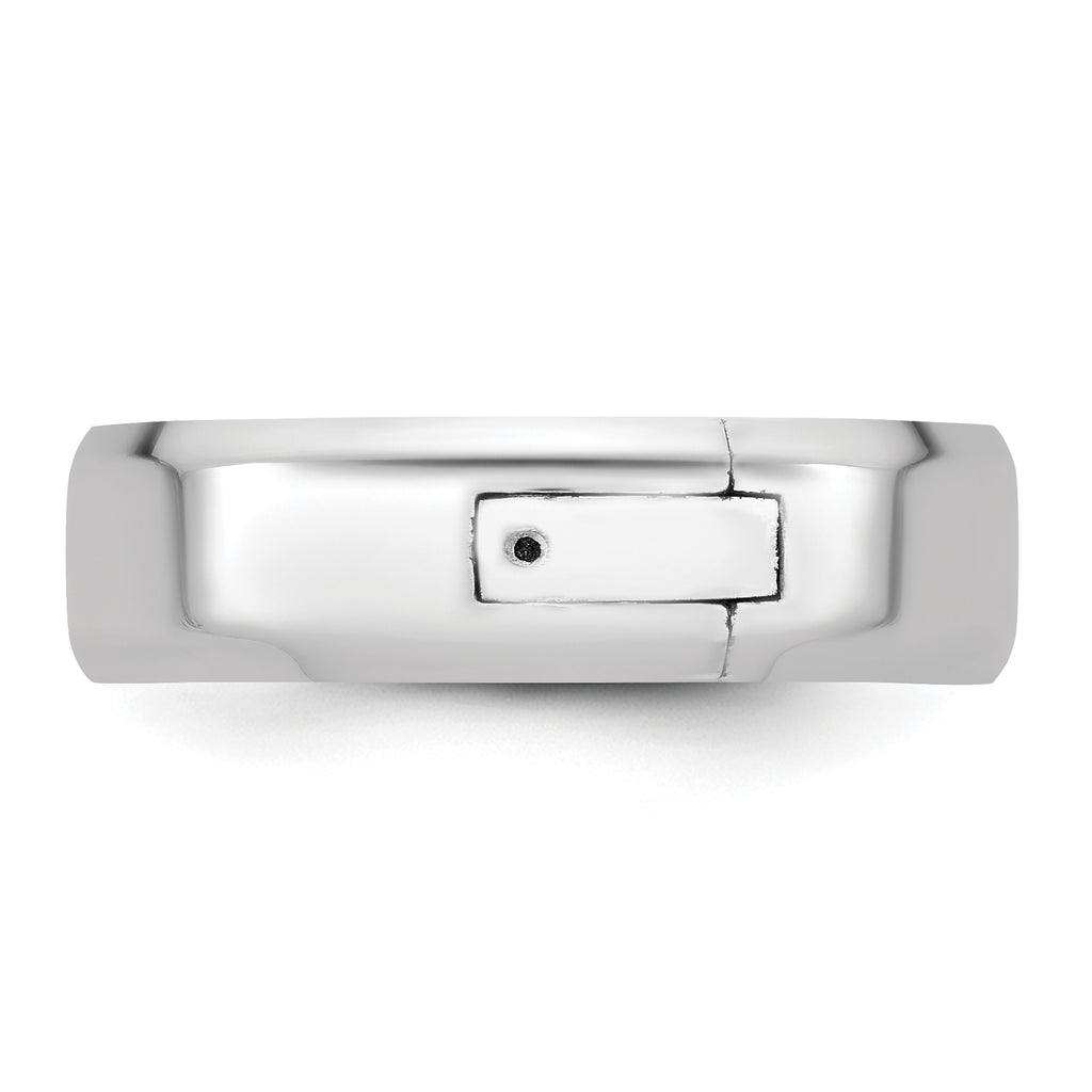 14kw CLIQ 6mm Hinged Beveled Edge Wedding Band