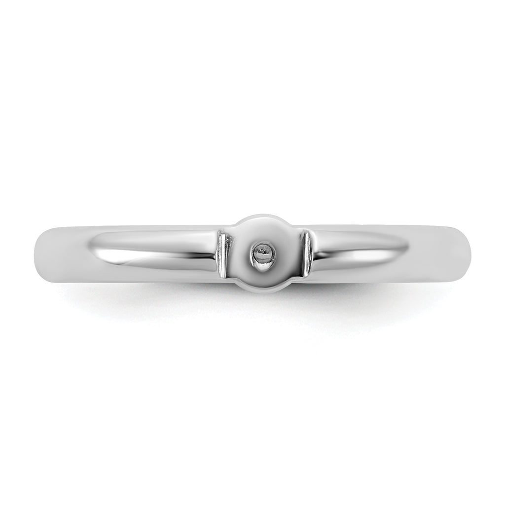 14kw CLIQ Low Profile Hinged Peg Set Engagement Ring Mounting, No Stone Included