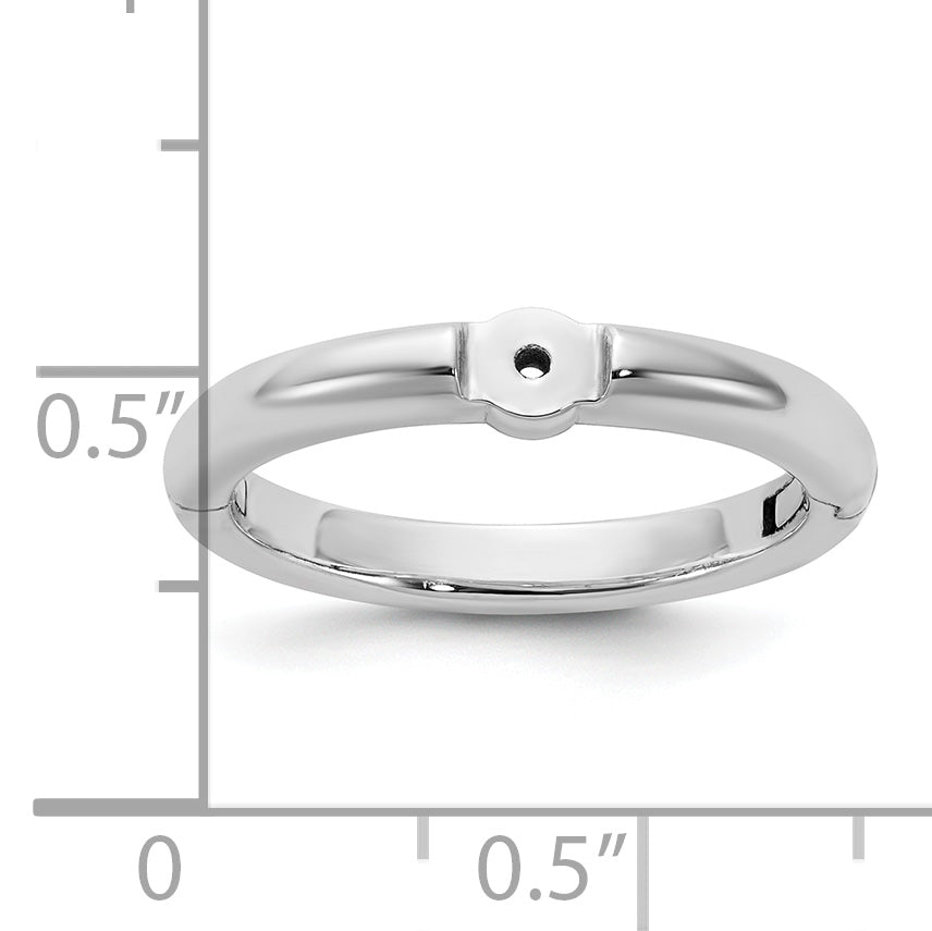 14kw CLIQ Low Profile Hinged Peg Set Engagement Ring Mounting, No Stone Included